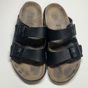 Birkenstock Arizona Two Strap Buckle Sandals Size EU 42 Mens 9 Womens 11 Black
